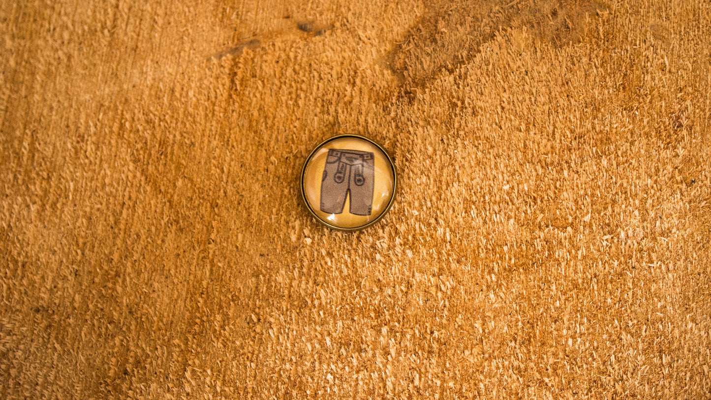 Lederhosen Pin 20mm Bronze